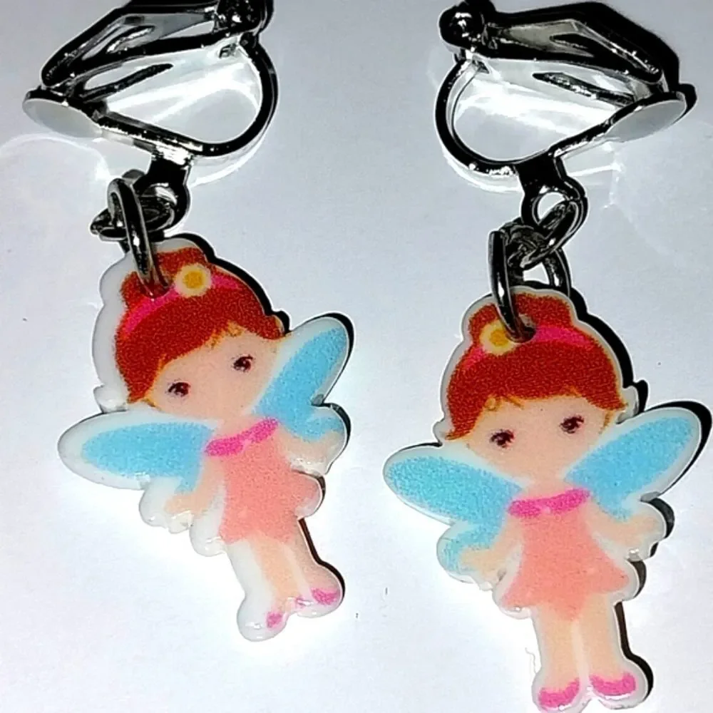 Super cute girls clip-on earrings
